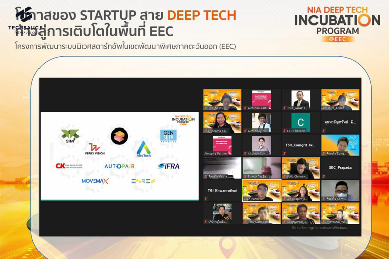 NIA ผลักดัน Deep Tech Startup ที่สนใจในนวัตกรรม ARITech 10 ราย ร่วมจับคู่กับธุรกิจขนาดใหญ่ในเขต EEC พร้อมดันไทยเป็นฐาน Deep Tech โลก
